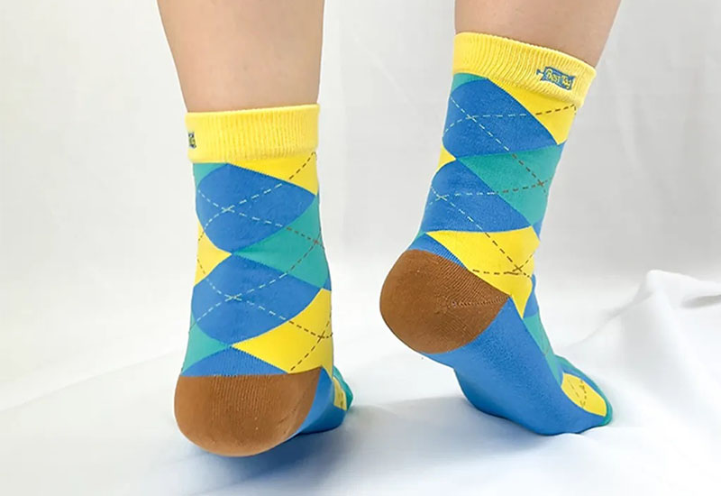 經典菱格紋-藍 厚襪款(2種尺寸) 